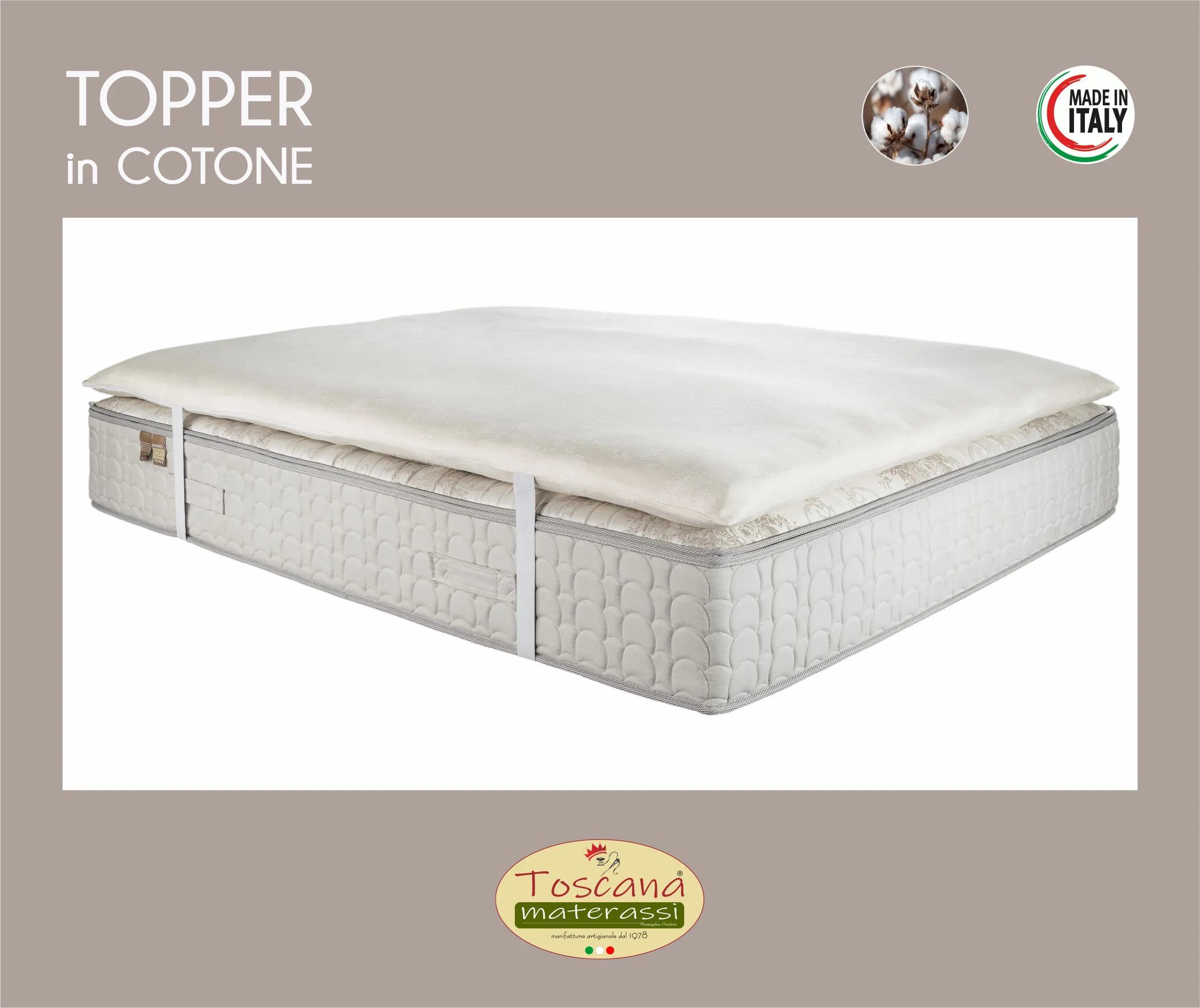 Topper in cotone, 100% naturale (sfoderabile)